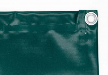 Schwere Plane 650 g mit Ösen - Grün