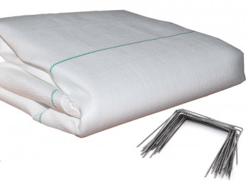 Kit : Weißes Mulchgewebe + Klammern