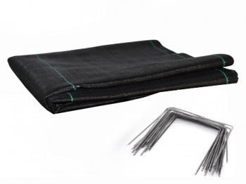 Kit : Grünes Mulchgewebe + Klammern