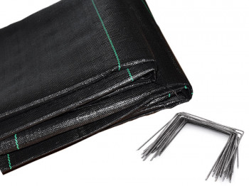 Kit : Mulchgewebe schwarz + Klammern