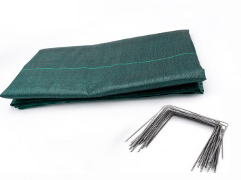 Kit : Grünes Mulchgewebe + Klammern